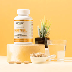 Suplemento alimenticio de la marca Adaptoheal. Energyheal. Vitaguru