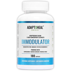 Suplemento alimenticio de la marca Adaptoheal. Immodulator. Combinación de 7 potente adaptógenos. 180 cápsulas. Vitaguru 