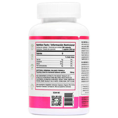 Suplemento alimenticio de la marca Adaptoheal. Información nutricional Hormobalance. Combinación de 9 adaptógenos. 180 cápasulas. Vitaguru