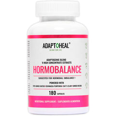 Suplemento alimenticio de la marca Adaptoheal. Hormobalance. Combinación de 9 adaptógenos. 180 cápasulas. Vitaguru