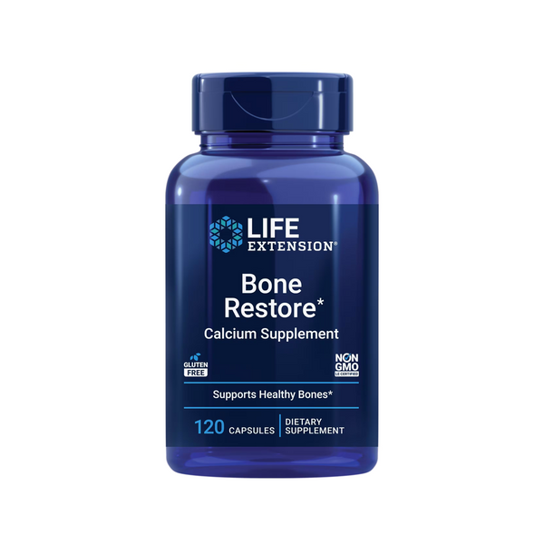 Life Extension. Bone Restore. Calcium Supplement. 120 Capsules VITAGURU