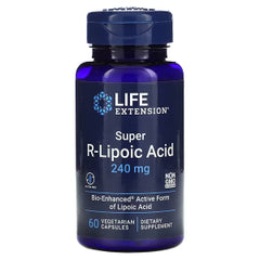LIFE EXTENSION. SUPER R-LIPOIC ACID. Ácido Lipoico 240mg. 60 cápsulas. VITAGURU