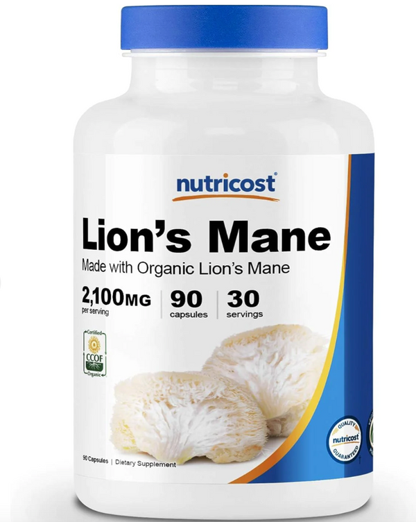 NUTRICOST. Melena de León. 2,100 mg. 90 cápsulas. VITAGURU