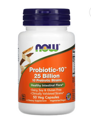 NOW Probiotics-10 25 Billions. 50 cápsulas veganas. VITAGURU