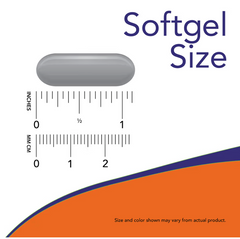 Softgel size. Medida de las vitaminas. NOW. VITAGURU