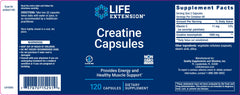 LIFE EXTENSION. CREATINA. 120 CÁPSULAS. VITAGURU
