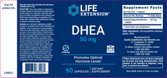 LIFE EXTENSION. DHEA 50 mg. 60 CÁPSULAS. VITAGURU