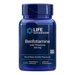 LIFE EXTENSION. Benfotiamine 100 mg. 120 cápsulas. VITAGURU 