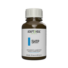 Suplemento alimenticio a base de 5HTP marca Adaptoheal. Contenido: 150 cápsulas de 500 mg c/u.