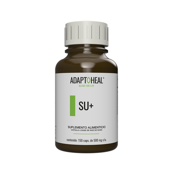 Suplemento alimenticio marca ADAPTOHEAL. SUMA SU+. 150 cápsulas de 500 mg c/u. Vitaguru
