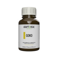 Suplemento alimenticio a base de gotu kola marca Adaptoheal. Contenido: 150 cápsulas de 500 mg c/u.
