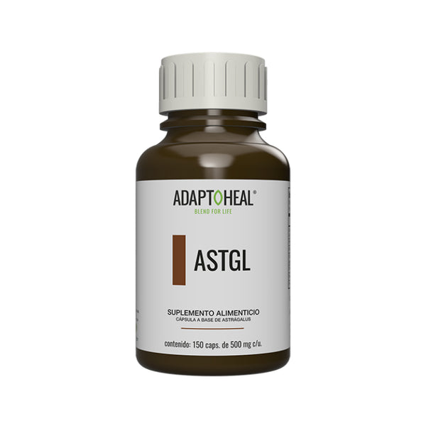 Suplemento alimenticio a base de astrágalus marca Adaptoheal. Contenido: 150 cápsulas de 500 mg c/u.