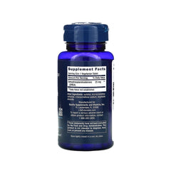 Suplemento alimenticio a base de DHEA 25 mg marca Life Extension. Contenido: 100 cápsulas disolventes vegetarianas. Información nutrimental.