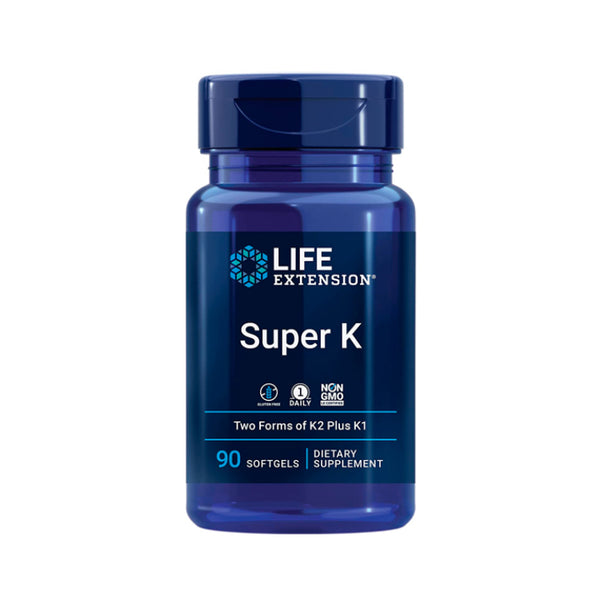 Suplemento alimenticio marca LIFE EXTENSION. Super K. 90 Softgels. Vitaguru