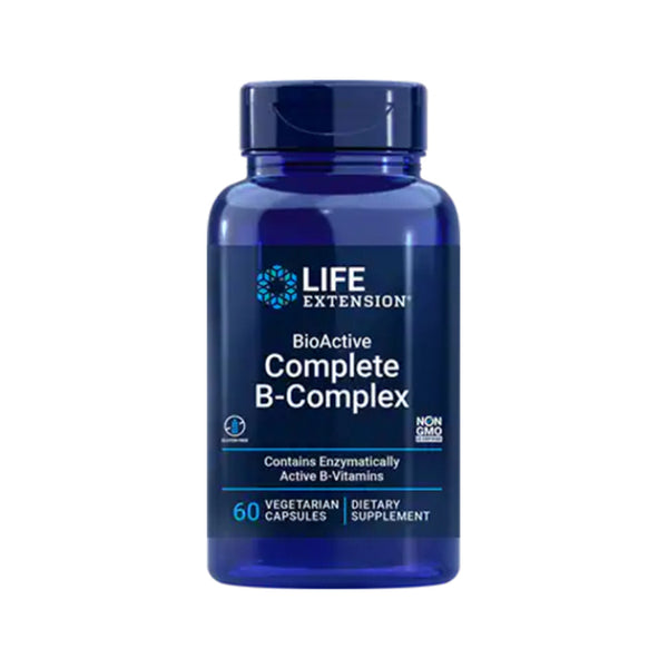 Suplemento alimenticio a base de complejo B bioactivo marca Life Extension. Contenido: 60 cápsulas vegetarianas.