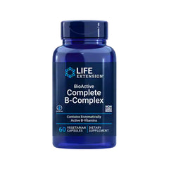 Suplemento alimenticio a base de complejo B bioactivo marca Life Extension. Contenido: 60 cápsulas vegetarianas.