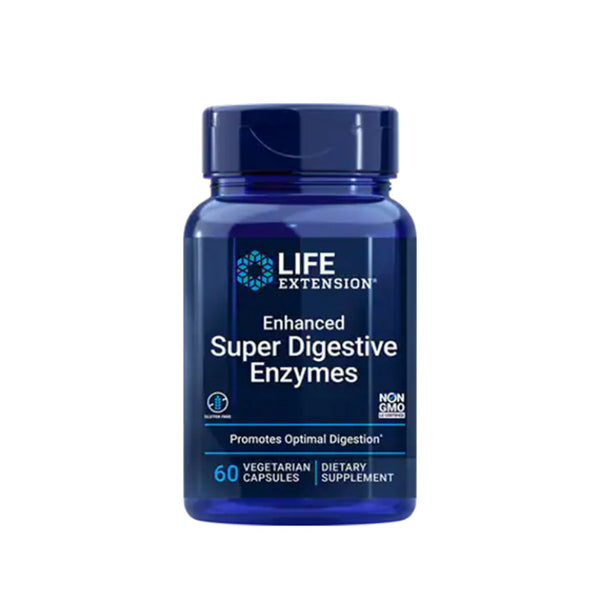 Suplemento alimenticio a base de enzimas digestivas marca Life Extension. Contenido: 60 cápsulas vegetarianas.
