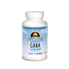 Suplemento alimenticio a base de gaba marca Serene Science. Contenido: 45 cápsulas de 750 mg c/u.