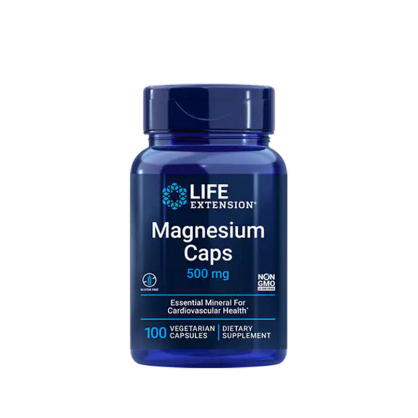 Suplemento alimenticio a base de Magnesio a marca Life Extension. Contenido: 100 cápsulas vegetarianas.