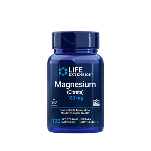 Suplemento alimenticio a base de Citrato de Magnesio a marca Life Extension. Contenido: 100 cápsulas vegetarianas.