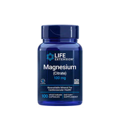 Suplemento alimenticio a base de Citrato de Magnesio a marca Life Extension. Contenido: 100 cápsulas vegetarianas.