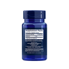 Suplemento alimenticio a base de melatonina 3 mg marca Life Extension. Contenido: 60 cápsulas vegetarianas. Información nutrimental.