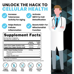 HIGH PERFORMANCE NUTRITION. Datos suplementarios NAD+ Booster. VITAGURU