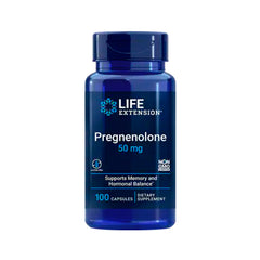 Suplemento alimenticio marca LIFE EXTENSION. Pregnenolone 50 mg. 100 cápsulas. Vitaguru