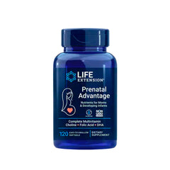 Suplemento alimenticio marca LIFE EXTENSION. Prenatal Advantage. 120 cápsulas. Vitaguru