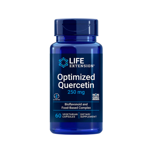 Suplemento alimenticio marca LIFE EXTENSION. Quercitina 250 mg. 60 cápsulas. Vitaguru