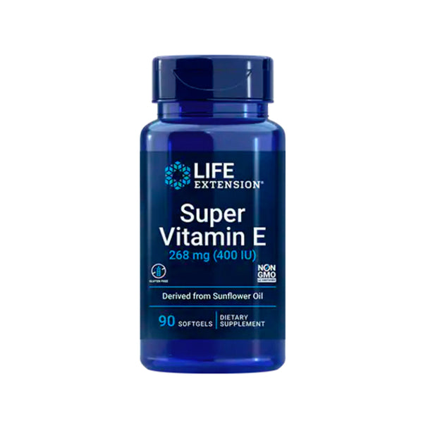 Suplemento alimenticio de la marca LIFE EXTENSION. Vitamina E 268 mg. 90 Softgels. VITAGURU