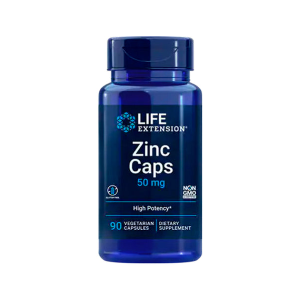 Suplemento alimenticio marca LIFE EXTENSION. Zinc 50 mg. 90 cápsulas.